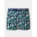 Mens 100  Cotton Pattern Print Breathable Lightweight Home Loose Lounge Boxers