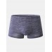 Mens Modal Solid Color Ice Silk Mesh Breathable Thin Elastic Waist Boyshorts Boxers