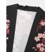 Mens Kimono Carp   Flower Print Japanese Fish Elastic Waist Two Piece Outfits