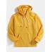 Mens Waffle Textured Solid Pouch Pocket Loose Drawstring Hoodies