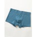 Mens Cotton Solid Color 4Pcs Thin Home Breathable U Convex Pouch Boxers