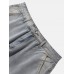 Mens Casual Hole Designed Denim Shorts