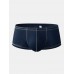 Mens Solid Color Underwear U Convex Ppouch Breathable Boxers