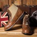 Men Retro Casual Non Slip Splicing Business Short Boots