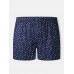 Mens 100  Cotton Polka Dot Print Thin Breathable Button Fly Home Elastic Waist Boxers