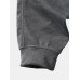 Men Patchwork Loose Drawstring Jogging Sweatpants