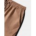 Men Side Striped Cargo Side Pocket Drawstring Elastic Waist Casual Jogger Pants