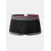 Mens Contrast Cotton Breathable Antibacterial Underwear Waistband Boxers With Pouch