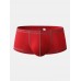 Mens Solid Color Underwear U Convex Ppouch Breathable Boxers