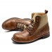 Men Retro Casual Non Slip Splicing Business Short Boots