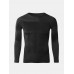 Mens Abdomen Control Skinny Shapewear Long Sleeve Sports Bodybuilding Undershirts