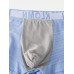 Mens Cotton Breathable Antibacterial Underwear Logo Waistband Boxers With Pouch