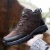 Men PU Leather Warm Lined Hiking Snow Outdoor Boots