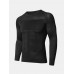 Mens Abdomen Control Skinny Shapewear Long Sleeve Sports Bodybuilding Undershirts