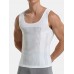 Mens Abdomen Control Breathable Quick Drying Thin High Elasticity Skinny Tank Top Shapewear