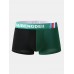 Mens Solid Color Patchwork Boxer Shorts Letter Print Waistband Cozy U Convex Underwear