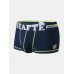 Mens Contrast Piping Cotton Breathable Letter Embroidery Waistband Boxers Underwear With Pouch