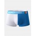 Mens Solid Color Patchwork Boxer Shorts Letter Print Waistband Cozy U Convex Underwear