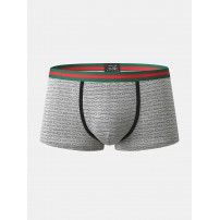 Mens Modal Printing Stretch Breathable Thin U Convex Pouch Boxers