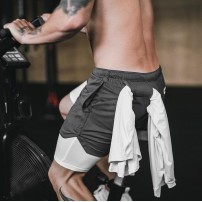 2020 Camo Running Shorts Men 2 In 1 Double  deck Quick Dry GYM Sport Shorts Fitness Jogging Workout Shorts Men Sports Short Pants